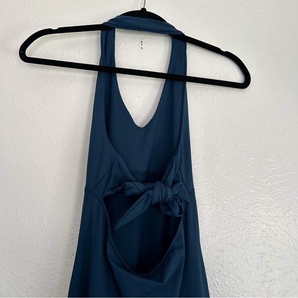 Patagonia Morning Glory Blue Halter Top Dress Tie Back Summer Athletic Hiking M - Picture 5 of 7